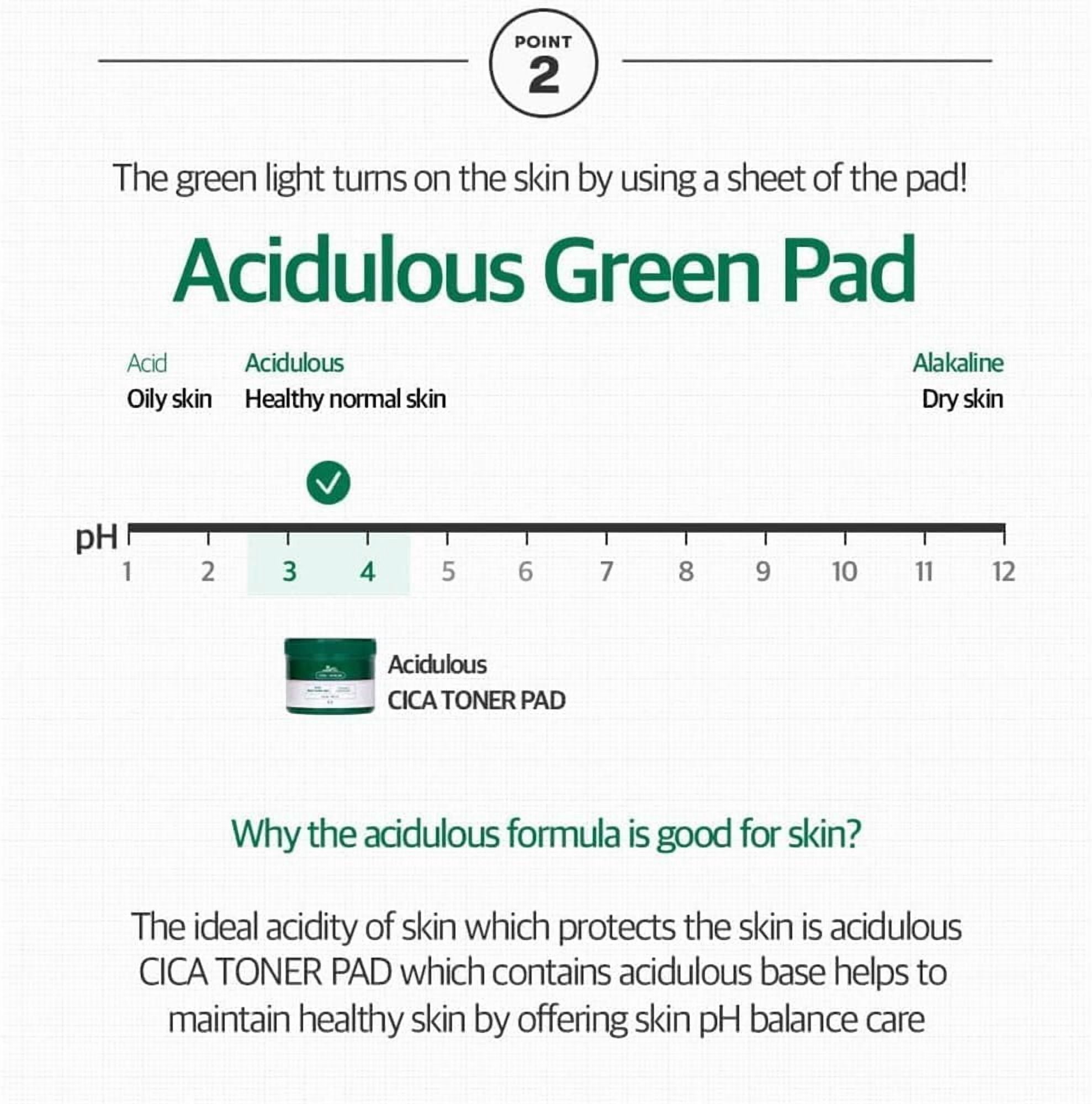 VT COSMETICS CICA Mild Toner Pad (60 Pads) - Exfoliating, Hydrating, Soothing, pH Balancing With BHA, Centella Asiatica Extract, Hyaluronic Acids for Daily Facial Use