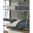 thumbnail image 4 of Miekor Furniture Twin Over Full Metal Bunk Bed Contemporary Style Silver Finish With Angled Ladder MK2994, 4 of 5