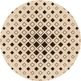 thumbnail image 1 of Ahgly Company Machine Washable Indoor Square Transitional Copper Brown Area Rugs, 3' Square, 1 of 7