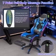thumbnail image 2 of Mr IRONSTONE Gaming Chair for Adults, 7 Point Massage Computer Chair with Bluetooth Speakers RGB, Heavy Duty 400lbs Ergonomic PC Chair with 3D Armrests Footrest, Blue/Black, 2 of 9