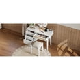 thumbnail image 4 of 39" White Wooden Makeup Vanity - Charging for Tablets & Lights - Bedroom Setup - Durable Material & Organized Storage, 4 of 5