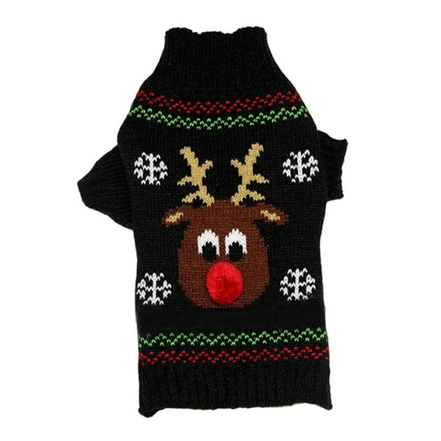 Suéter para perro, talla XS/S/M/L, abrigo para caniche Ciervo negro s