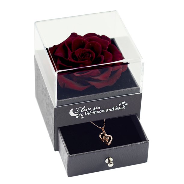 Caja de regalo rosa-Caja de regalo del día de San Valentín-Caja de joyería de flores preservadas MFZFUKR BST3003034-1