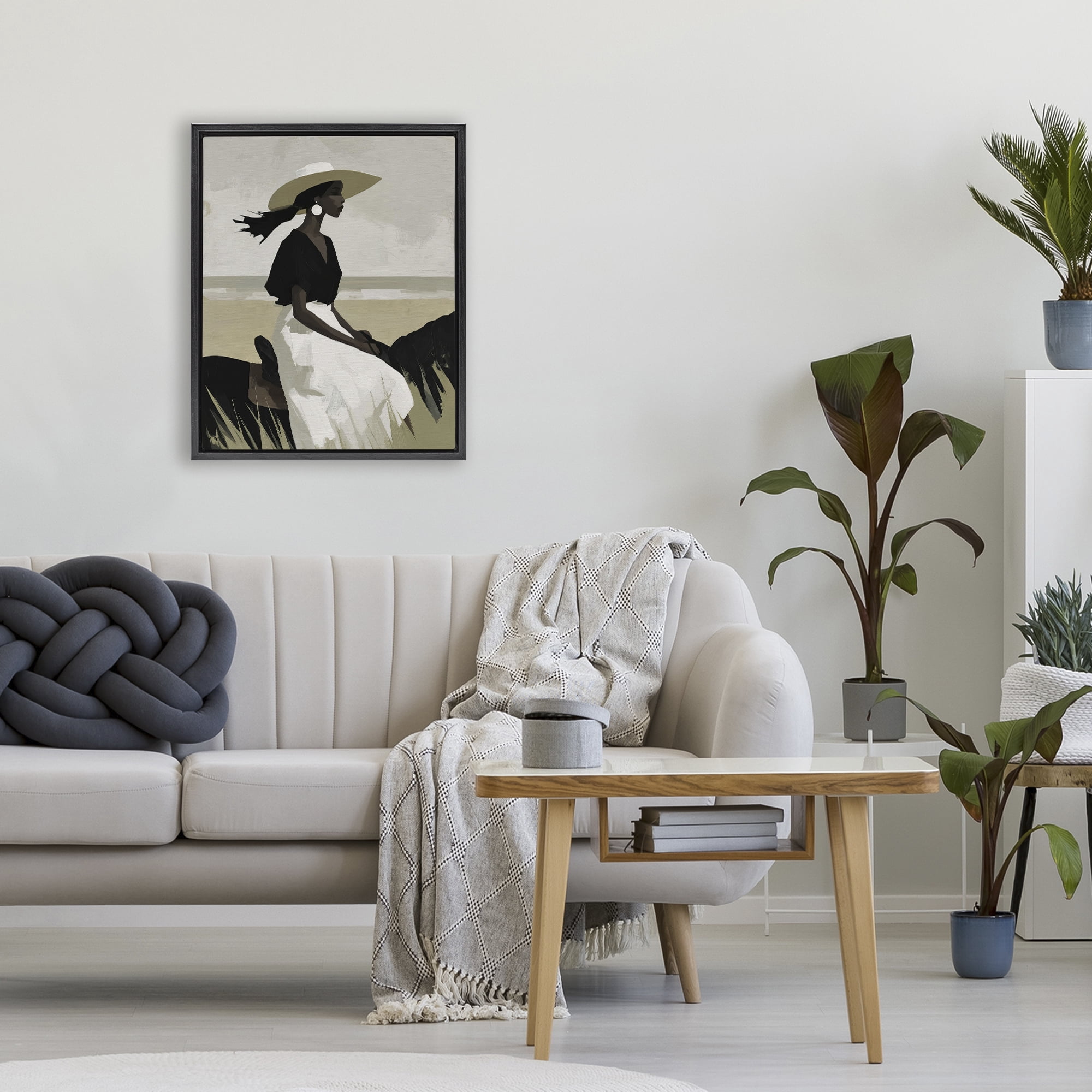 Stupell Industries Equestrian Windswept Muse Black Framed Floater Canvas Wall Art, design by Svetlana Aleynikova