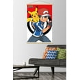 thumbnail image 2 of Pokémon - Ash And Pikachu Wall Poster with Wooden Magnetic Frame, 22.375" x 34", 2 of 3