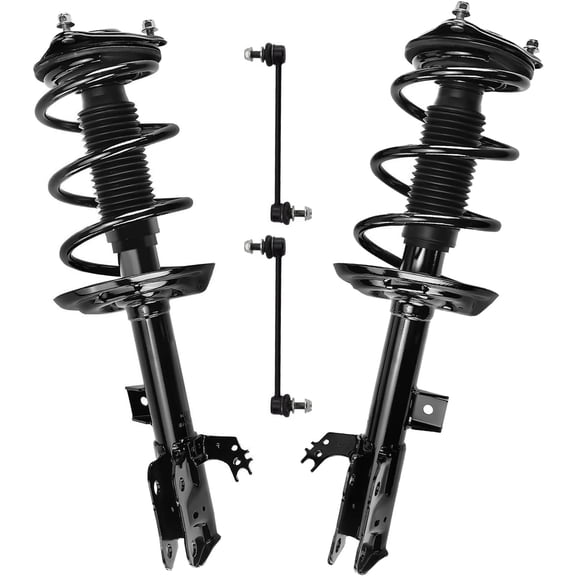 Detroit Axle - AWD Front Struts Kit for 2020 2021 2022 Toyota Highlander, 2 Struts with Coil Spring Assembly 2 Sway Bar Links Replacement Suspension Kit