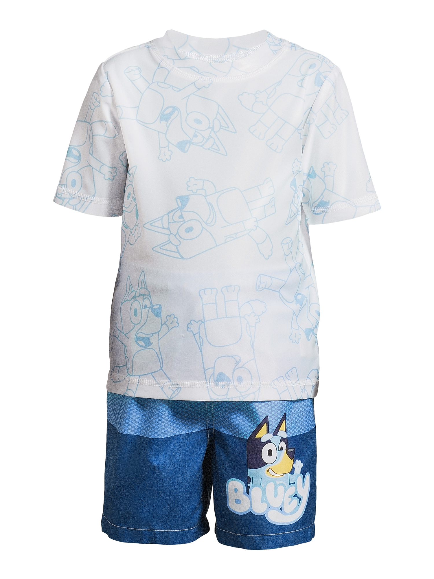 Character Toddler Boy Short-Sleeve Rashguard Swim Set, Sizes 12M-5T - image 4 of 4