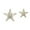 Cream Indoor Outdoor Geometric Star Asymmetrical S/2 15", 21"W, variant on DecMode Cream Metal Star Wall Decor (3 Count)