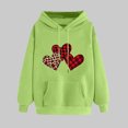 thumbnail image 2 of Valentines Day Hooded Sweatshirts Oversized Cute Heart Pullover Hoodies for Women Holiday Tops Gift, 2 of 5