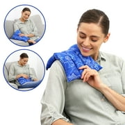 Nature Creation Lumbar Herbal Heating Pad  - Reusable Hot and Cold Therapy Relief (Blue Flowers)