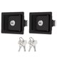 thumbnail image 1 of 2 Pcs RV Handle Latch Carbon Steel Zinc Alloy Embedded Panel Toolbox Cabinet Lock for Trailers Car, 1 of 5