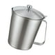 thumbnail image 4 of Taza medidora de acero inoxidable con tapa, jarra graduada para café con leche, recipiente para leche espresso (1000 ml), 4 of 7