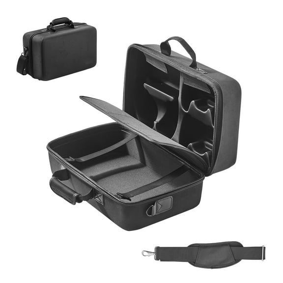 KFFKFF Carrying Case for PS5, EVA Hard Shell Case, Protective Travel Bag Compatible with PlayStation 5 Console, Headset, PS5 Controller, Game Discs and Gaming Accessories, Black