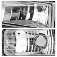thumbnail image 5 of M-AUTO Left & Right Headlights Assembly for 1994-1999 Chevrolet C1500/K1500, 1994-1999 Chevrolet C1500/C2500/K1500/K2500 Suburban, Chrome Housing Clear Lens Amber Corner, 5 of 7
