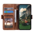 thumbnail image 4 of Wallet Case for iPhone 14,Decase Double Color Retro Style Protective PU Leather Folio Cover with Card Holder & Hand Strap,Men Women Stylish Flip Case,for Apple iPhone 14 - Green, 4 of 6