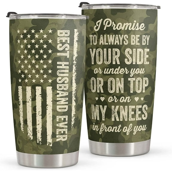Valentines Day Gifts for Him - Stainless Steel Tumbler 20oz - Funny Birthday Gift for Husband from Wife & Anniversary Present for Him - Gifts for Men Best Husband - Christmas Gift For Husband