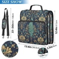 thumbnail image 2 of FORMRS Zipper Binder with Shoulder Strap 2-inch Ring 500 Sheet Capacity File Bag, Navy Blue Peacock Pattern, 2 of 5