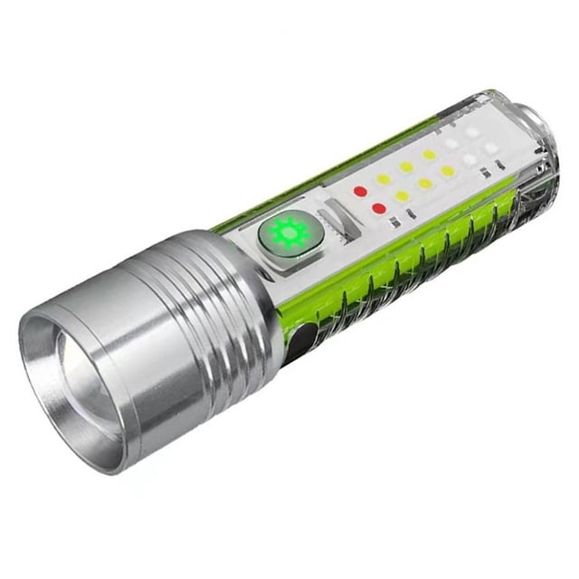 TQEHS Linterna tipo C recargable multifunción roja azul intermitente fluorescente miniÐσ K3R7