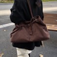 thumbnail image 4 of Bolsas Bacilo Axila Tota Bag Women Suled Color Sólido para El Compras Viajes, 4 of 9