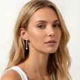 thumbnail image 2 of APSVO 18K Rose Gold Plated Drop Earrings for Women CZ Lightweight Hypoallergenic Post Dangle Earrings Prom Wedding Birthday Graduation Jewelry Gifts Teen Mom Bride Bridesmaid Girlfriend Wife, 2 of 7