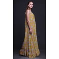 thumbnail image 3 of Bimba Goldenrod2 Floral Leaves & Lily Printed Long Maxi Dress For Women Rayon Nightgown Spaghetti Strap Ladies Sleepwear Medium, 3 of 5