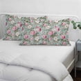 thumbnail image 4 of Vintage Spring Floral Throw Pillow Covers, Botanical Summer Pink Green Soft Breathable Pillow Cases with Invisible Zipper for Sleeping, Small Pillowcases for Couch Bed Sofa Chair 16x24 Inches, 4 of 9