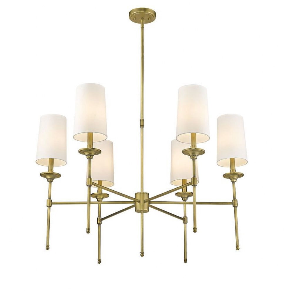 3033-6RB-Z-Lite-Emily - 6 Light Chandelier In Transitional Style-25.5 Inches Tall and 38 Inches Wide
