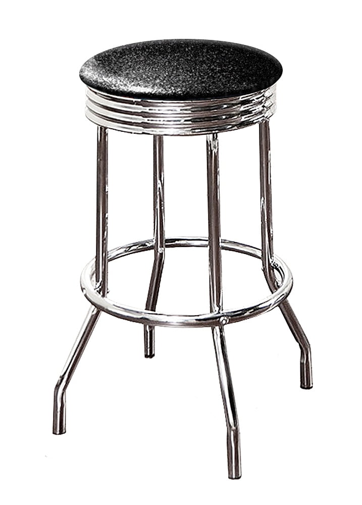 The Furniture King Bar Stool Retro Style 24" Tall Chrome Finish Soda