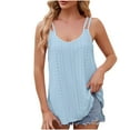 thumbnail image 5 of Njoeus Tank Top for Womens Summer Sleeveless Camisole Spaghetti Strap Flowy Eyelet T-Shirts Casual Loose Blouses Tops S-XXL, 5 of 5
