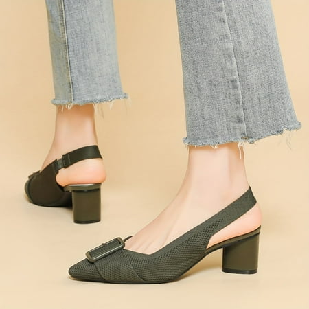 

Women s Fashionable Patent Slingback High Heels -Leather Sandals with Ankle Strap-35