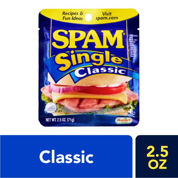 SPAM Classic Single Lunch Meat, 2.5 oz Pouch