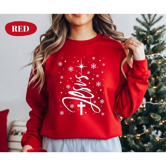 Jesus Tree Sweatshirt, Christian Shirt, Jesus Lover , Bible Verse Sweater Tshirt All Size S-5XL
