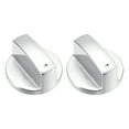 thumbnail image 1 of 2Pcs Gas Stove Knob, 6mm Cooker Replacement Knobs, Durable Metal Surface Switch for Kitchen Cooktop(Silver Tone), 1 of 6