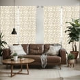 thumbnail image 2 of Ambesonne Western Window Curtains, Horse Silhouette Animal, Each 28" W x 63" L, Tan White, 2 of 5