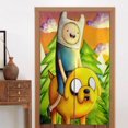 thumbnail image 1 of Cortina de puerta de Adventure Time para puerta, cortina opaca con estampado de patrón, cortina divisoria de ambientes, tapiz para decoración del hogar, 34" de ancho x 56" de largo, 1 of 7