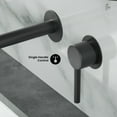 thumbnail image 4 of Ivy Single-Handle Wall Mount Bathroom Faucet in Matte Black, 4 of 12