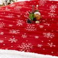 thumbnail image 3 of Red Sherpa Christmas Throw Blanket, Fuzzy Fluffy Soft Cozy Blanket, Fleece Flannel Plush Microfiber Blanket for Couch Bed Sofa (50" X 60",Red Snowflake), 3 of 8