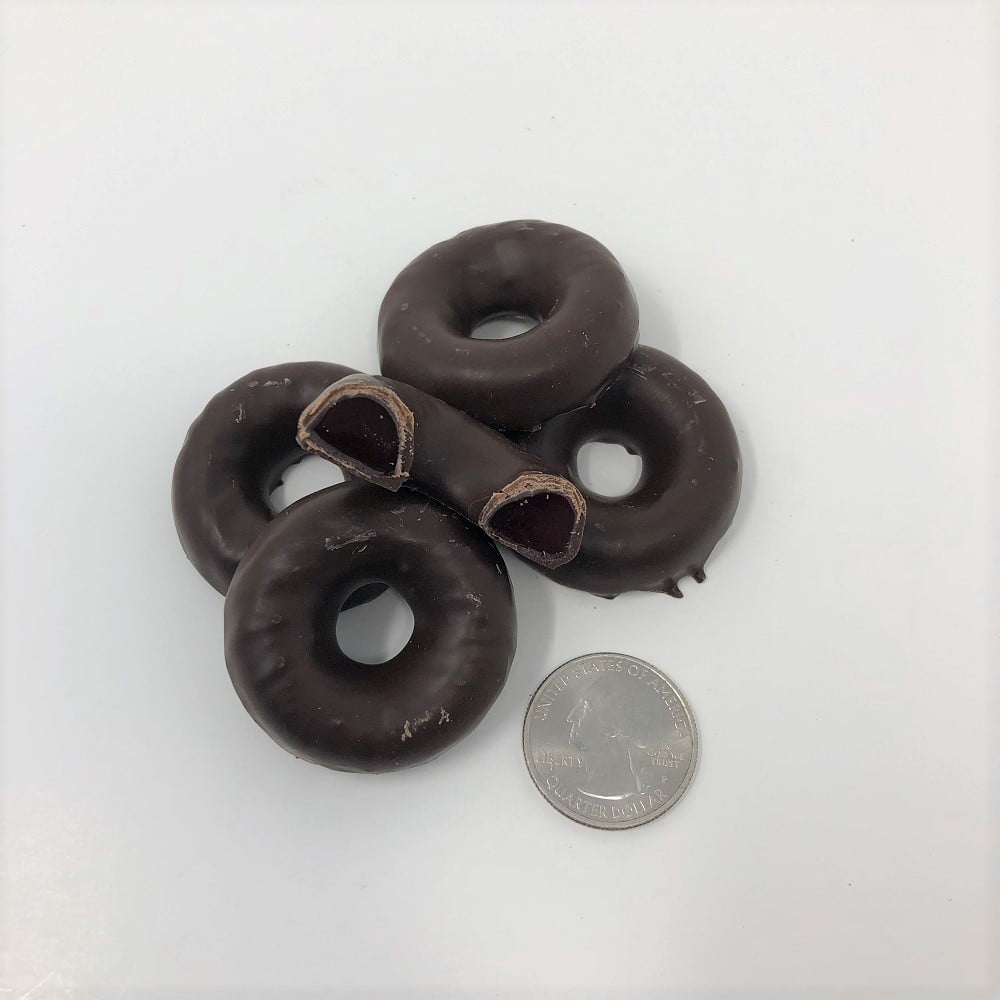 Joyva Chocolate covered Raspberry Jelly Rings 1 pound bulk candy