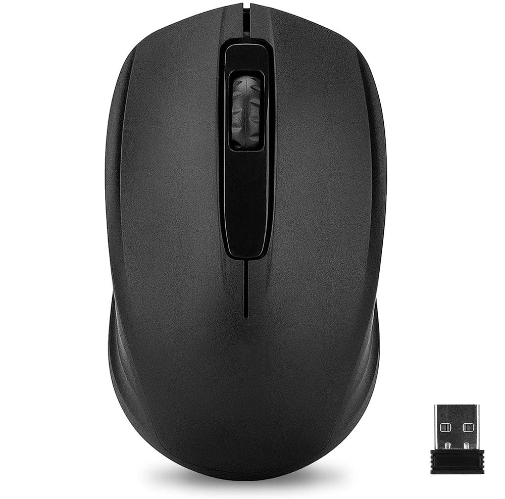 Wireless Mouse 1000 DPI for PC, Laptop, Included Wireless USB dongle (Black) - Walmart.com