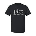 thumbnail image 2 of Wild Bobby, Faith.Hope.Love Heart Beat, Inspirational/Christian, Men Graphic Tee, Black, Small, 2 of 4