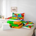 thumbnail image 5 of YST Building Blocks 7 Pcs Comforter Set twin, Colorful Toy Bedding for Teens, 3D Rainbow Construction Brick Sheet Set Bed in A Bag Funny Patchwork Geometric Rectangle Duvet Insert, 5 of 5
