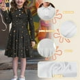 thumbnail image 6 of DISNIMO Galaxy Star Dress for Girls Age 11-12 Year Old Girl Dresses Fall Long Sleeve School Dress for Girls Midi Dress Collar Dresses Kids Twirl Dress for Children Skater Dress Teens Holiday Dress, 6 of 7