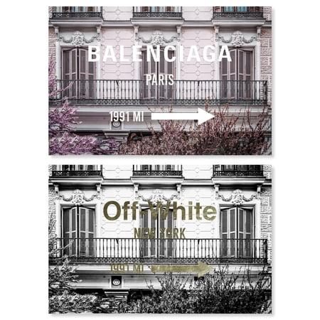 Glamorous Parisian Night Duo Canvas Print Glam Wall Art by Art Remedy, Gallery Wrapped, 24 x 16