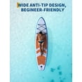 thumbnail image 3 of Adult Inflatable SUP – Extra Wide 11x34" / 10.6x30" x 6" – Non-Slip Deck, 3 Fins – Backpack, Leash & Pump Included – Lightweight PVC – All Levels, 3 of 6