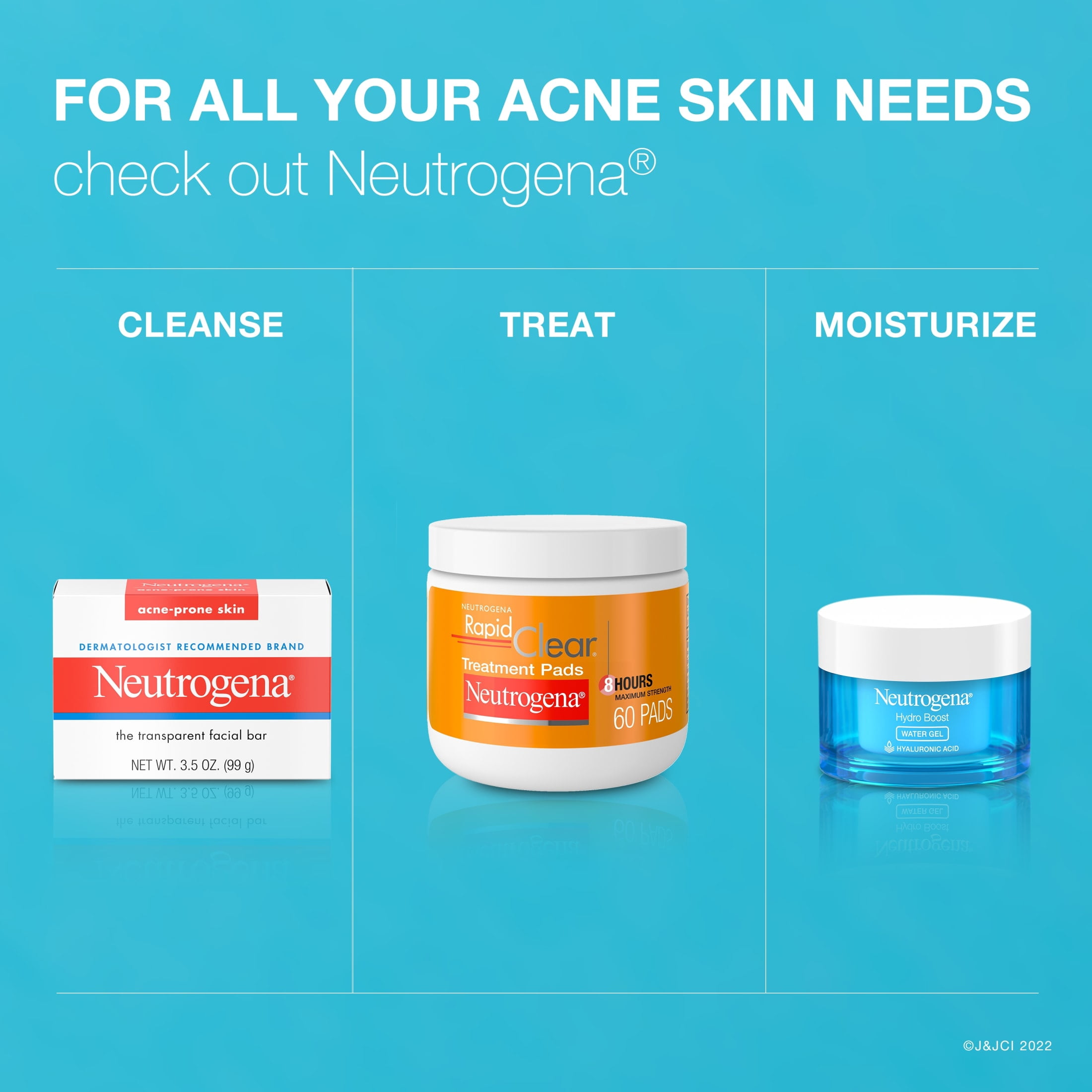 (2 pack) Neutrogena Acne Face Wash Bar, Acne Treatment for Acne-Prone Skin, Facial Cleanser, 3.5 oz