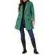 thumbnail image 2 of Abrigo de trench de longitud media con cinturón y doble botonadura para mujer Inspire Chic en verde, 2 of 8