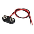 thumbnail image 1 of Conector de clip de batería de bloque 9V de REGALWOVEN, plástico, cobre, soporte de conector DIY, cable de 6", 1 of 4