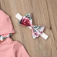 thumbnail image 3 of Bilo Infant Baby Girl Floral Pattern Long Sleeve Hoodie and Pants 3 pcs Cotton Outfit (Light Pink Floral, 6-12 Months), 3 of 5