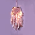thumbnail image 4 of Dream Catcher, Boho Style Led Light Handemade For Bedroom Car Decoration, Romantic Wall Hanging Dream Catcher (Light Pink, Light), 4 of 9