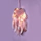 thumbnail image 4 of Atrapasueños, luz LED estilo bohemio hecha a mano para decoración de dormitorio de coche, atrapasueños para colgar en la pared, decoración romántica (rosa claro, claro), 4 of 8